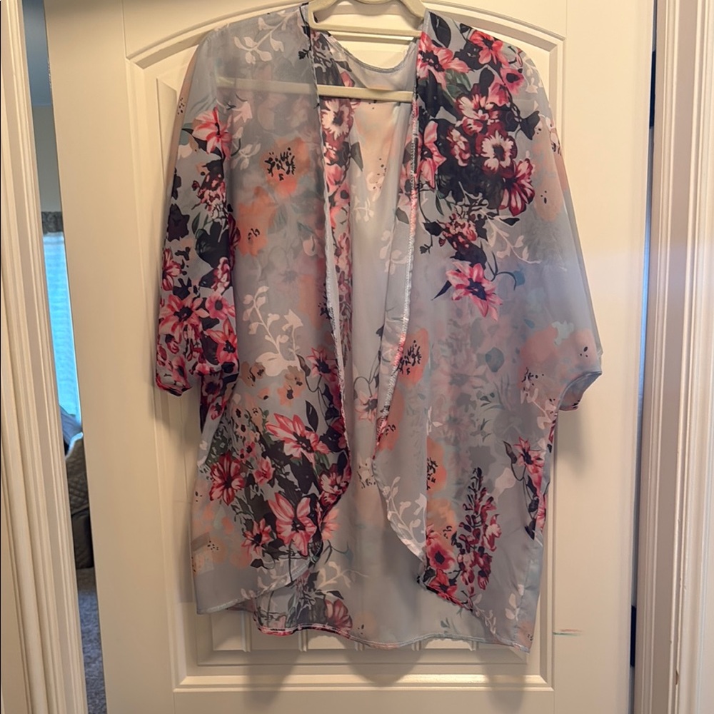 Floral Sheer Kimono Cardigan